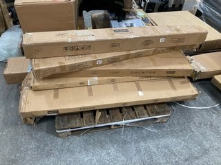 PALLET OF ASSORTED INCOMPLETE FLATPACK FURNITURE ITEMS TO INCLUDE VIDA DESIGNS LISBON KINGSIZE OTTOMAN BED IN BROWN (BOX 3 OF 3 ONLY): LOCATION - A5 (KERBSIDE PALLET DELIVERY)