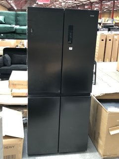 CHIQ AMERICAN FRIDGE FREEZER IN BLACK: MODEL CCD415NEI4EU - RRP £699: LOCATION - A1