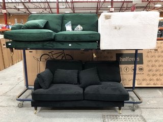 3 X ASSORTED INCOMPLETE SOFA PARTS TO INCLUDE GREEN PART CORNER SOFA: LOCATION - A2