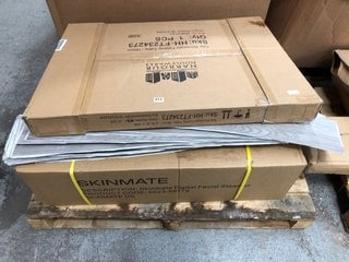 PALLET OF ASSORTED ITEMS TO INCLUDE HARBOUR HOUSEWARES RECTANGLE FOLDING TABLE IN WHITE - 180CM: LOCATION - A2 (KERBSIDE PALLET DELIVERY)