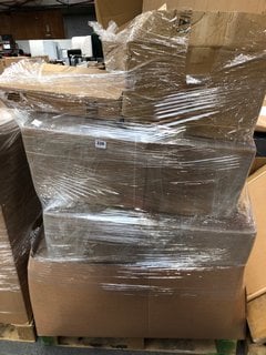 PALLET OF ASSORTED PACKAGING ITEMS TO INCLUDE BOX OF 90 LITRE ECO CABLES BLACK REFUSE SACKS: LOCATION - A3 (KERBSIDE PALLET DELIVERY)