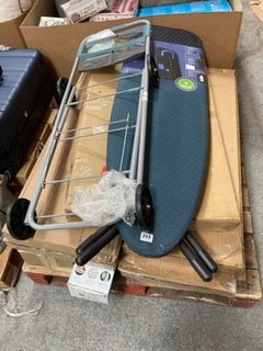 PALLET OF ASSORTED HOUSEHOLD ITEMS TO INCLUDE JOSEPH JOSEPH GLIDE PLUS EASY-STORE IRONING BOARD IN NAVY: LOCATION - A6 (KERBSIDE PALLET DELIVERY)