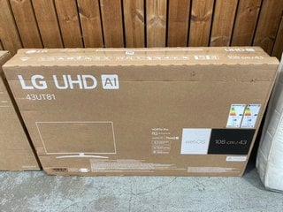 LG UHD AI 43 INCH TV: MODEL 43UT81 (SEALED) - RRP £379: LOCATION - A2