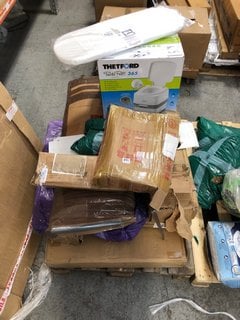 PALLET OF ASSORTED ITEMS TO INCLUDE THETFORD PORTA POTTI 365 PORTABLE TOILET: LOCATION - A6 (KERBSIDE PALLET DELIVERY)