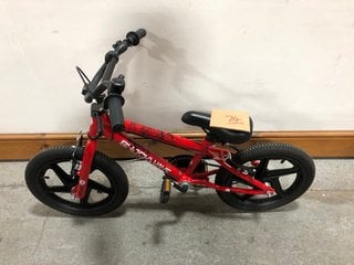 X-RATED SHOCKWAVE BMX BIKE IN RED - 16 INCH WHEEL - RRP £140: LOCATION - A3