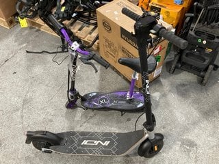 (COLLECTION ONLY) WIRED XL CHILDRENS ELECTRIC SCOOTER IN BLACK/PURPLE TO ALSO INCLUDE INDI EX-1 ELECTRIC SCOOTER IN SILVER/BLACK - RRP £299: LOCATION - A3