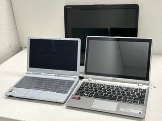 3 X ASSORTED LAPTOPS. (UNIT ONLY, TO INCLUDE DELL INSPIRON 1750, ACER ASPIRE V5 MS2377 & SONY VAIO VGN-TX3HP. BIOS PASSWORD PROTECTED, INTERNAL STORAGE REMOVED) [JPTM128152]