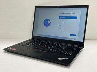 LENOVO THINKPAD E14 GEN 3 512GB LAPTOP: MODEL NO 20Y7003XUK (WITH CHARGER CABLE). AMD RYZEN 7 5700U @ 1.80GHZ, 16GB RAM, 14.0" SCREEN, AMD RADEON GRAPHICS [JPTM128118]