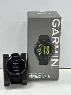 GARMIN VIVOACTIVE 5 HEALTH & FITNESS GPS SMARTWATCH IN BLACK. (WITH BOX AND CHARGER CABLE) [JPTM128074]