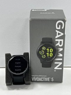 GARMIN VIVOACTIVE 5 HEALTH & FITNESS GPS SMARTWATCH IN BLACK. (WITH BOX AND CHARGER CABLE) [JPTM128099]