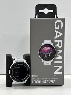 GARMIN FORERUNNER 255S GPS RUNNING SMARTWATCH IN BLACK: MODEL NO WHITE (WITH BOX AND CHARGER CABLE) [JPTM128078]