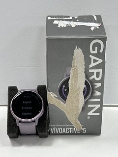 GARMIN VIVOACTIVE 5 HEALTH & FITNESS GPS SMARTWATCH IN PURPLE. (WITH CHARGER CABLE) [JPTM128098]