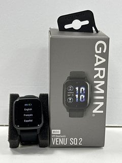 GARMIN VENU SQ 2 GPS SMARTWATCH IN BLACK. (WITH BOX AND CHARGER CABLE) [JPTM128086]