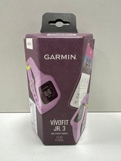 GARMIN VIVOFIT JR 3 KIDS FITNESS TRACKER IN LILAC FLORAL: MODEL NO 010-02441-01 (WITH BOX) [JPTM128161]