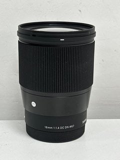 SIGMA 16MM F1.4 DC DN CONTEMPORARY LENS FOR SONY E LENS IN BLACK. (WITH BOX) [JPTM128024]