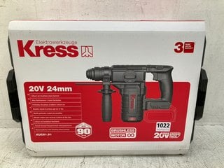 KRESS KUC61.91 20V 24MM BRUSHLESS ROTARY HAMMER - RRP £225.00: LOCATION - C6