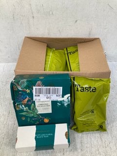 QTY OF ASSORTED COFFEE/TEA ITEMS TO INCLUDE BOX OF TASTE FAIRTRADE 300G BRAZILIAN FREEZE DRIED COFFEE - BBE 9/4/26: LOCATION - C6