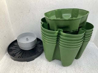 QTY OF STACKING PLANTERS IN GREEN: LOCATION - C6