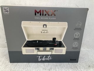 MIXX TRIBUTE BLUETOOTH VINYL RECORD PLAYER IN CREAM: LOCATION - C6