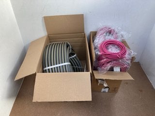 HOZELOCK HOSE PIPE TO ALSO INCLUDE BOX OF POE CAT 6 GIGABIT ETHERNET 100W NETWORK CABLES IN PINK: LOCATION - C5