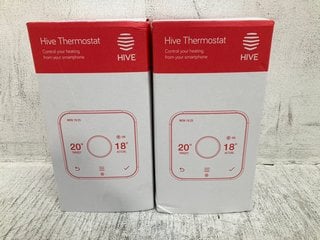 2 X HIVE HEATING THERMOSTATS - COMBINED RRP £200: LOCATION - C2