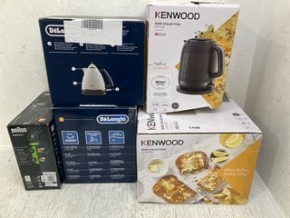 5 X KITCHEN APPLIANCES TO INCLUDE KENWOOD DUSK COLLECTION 1.7 LITRE KETTLE IN BLACK: LOCATION - C2