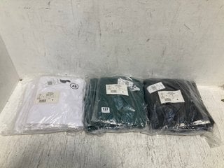 QTY OF SELECT BASIC RIBBED LONG SLEEVE T-SHIRT IN TEAL, WHITE AND BLACK IN VARIOUS SIZES: LOCATION - A2