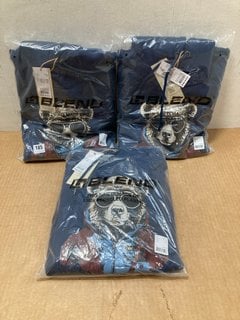 3 X BLEND SWEATSHIRTS IN DRESSES BLUES UK SIZE M, XL: LOCATION - A4