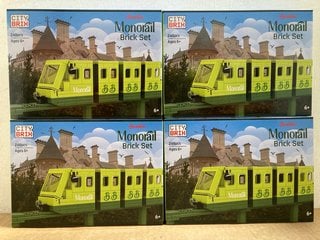 4 X CITY BRIX MONORAIL BRICK SET: LOCATION - A4