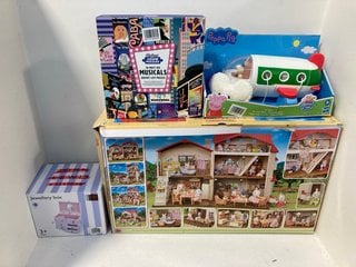 4 X ASSORTED KIDS TOYS TO INCLUDE SYLVANIAN FAMILIES RED ROOF COUNTRY HOME - SECRET ATTIC PLAYROOM AND PEPPA PIG AIR PEPPA TOY: LOCATION - A8