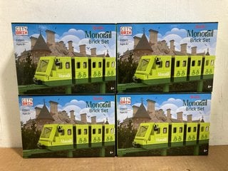 4 X CITY BRIX MONORAIL BRICK SET: LOCATION - B7