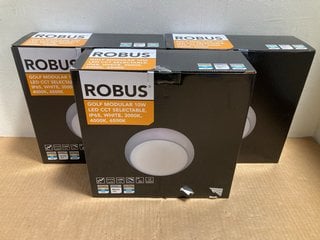 3 X ROBUS GOLF MODULAR 10W LED CCT SELECTABLE IN WHITE: LOCATION - A11