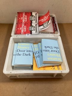 QTY OF ASSORTED BOOKS TO INCLUDE THE CHRISTMAS GUEST BY PETER SWANSON AND DOOR INTO THE DARK BY SEAMUS HEANEY: LOCATION - A12