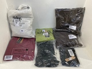 QTY OF ASSORTED WOMENS CLOTHING ITEMS TO INCLUDE MALISSA COLLECTION WOOL KNIT JUMPER IN DARK BROWN UK SIZE M/L: LOCATION - B5