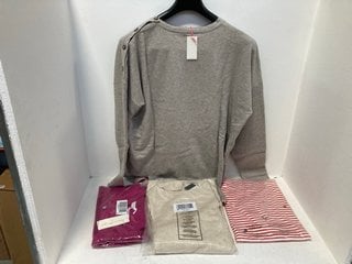 QTY OF ASSORTED WOMENS CLOTHING ITEMS TO INCLUDE YOU FOUND ME WHITE STUFF EDIE JUMPER IN GREY MARL UK SIZE 20: LOCATION - B4