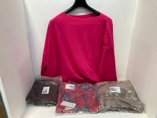 QTY OF ASSORTED WOMENS CLOTHING ITEMS TO INCLUDE JOULES VIVIANNA JUMPER IN HOT PINK UK SIZE 24: LOCATION - B4