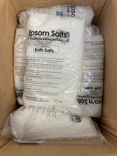 BOX OF EPSOM SALTS - BATH SALTS 1KG PER BAG: LOCATION - B2