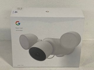 GOOGLE GM493/G3AL9 OUTDOOR NEST CAM WITH FLOOD LIGHT IN SNOW WHITE - RRP £269.99: LOCATION - FRONT BOOTH