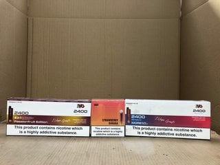 3 X BOXES OF DISPOSABLE VAPES TO INCLUDE BOX OF 20MG CRYSTAL BAR VAPES IN STRAWBERRY BANANA FLAVOUR - BBE: 19.09.2026 (PLEASE NOTE: 18+YEARS ONLY. ID MAY BE REQUIRED): LOCATION - D0