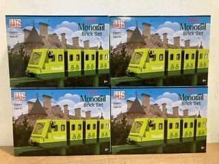 4 X CITY BRIX MONORAIL BRICK SETS: LOCATION - B7