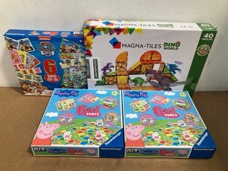 4 X ASSORTED RAVENSBURGER PUZZLES TO INCLUDE 6 IN 1 PAW PATROL GAME COLLECTION AND PEPPA PIG 6 IN 1 GAME COLLECTION: LOCATION - B7