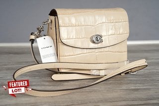 COACH CASSIE LEATHER CROSSBODY BAG IN CHALK - RRP £375.00: LOCATION - FRONT BOOTH