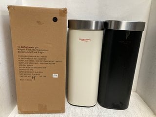 3 X ASSORTED HOUSEHOLD ITEMS TO INCLUDE JOHN LEWIS & PARTNERS ANYDAY PEDAL BIN 30L IN CREAM: LOCATION - A-1