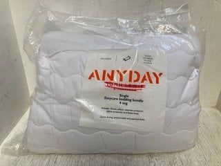 JOHN LEWIS & PARTNERS ANYDAY SINGLE EASYCARE BEDDING BUNDLE 4 TOG: LOCATION - A0