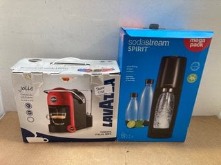 SODASTREAM DUO SPARKLING WATER MAKER TO INCLUDE LAVAZZA JOLIE COFFEE MACHINE: LOCATION - A14