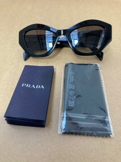 PRADA MILANO WOMENS SUNGLASSES IN BLACK - MODEL NO. OPR07YS - RRP: £170.00: LOCATION - A14