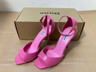 DUNE LONDON WOMENS 232MISTIES PINK REPTILE SYNTHETIC SHOES - UK SIZE: 6: LOCATION - A15