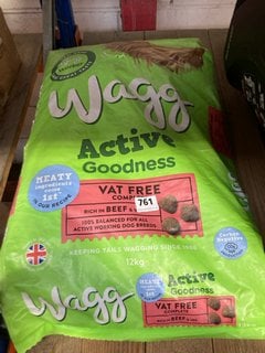 WAGG 12KG ACTIVE GOODNESS DRY DOG FOOD BAG - BBE 2025: LOCATION - A15