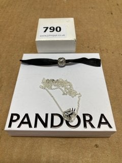 2 X PANDORA JEWELLERY IN VARIOUS SIZES TO INCLUDE LETTER K ALPHABET CHARM: LOCATION - B15