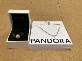 2 X PANDORA JEWELLERY IN VARIOUS SIZES TO INCLUDE REGAL LION CHARM: LOCATION - B15